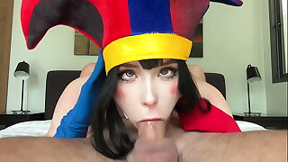 Pomni from A difficulty Amazing Digital Circus Deepthroats, Footjobs and Verge on Fucks till 2 Cumshots